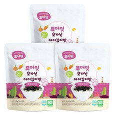 Pure Eat 孩童海苔酥, 紫菜口味, 21g, 3包