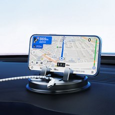 Onour 車用手機支架 手機汽車儀錶板吸附式, 黑色, 1個