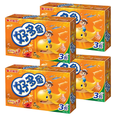 ORION 好麗友 好多魚餅乾 烤雞口味, 90g, 4盒