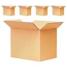Casber科百承印 高耐抗三層波浪瓦楞紙箱 厚3mm 5個, 卡其色, 1組