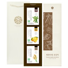 PYEONGCHANG TEA GARDEN 高級茶包禮盒 1號, 刀豆茶+柚子茶+玄米茶+禮品盒+購物袋, 1組