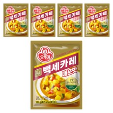 오뚜기 백세카레 매운맛, 100g, 5개