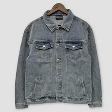 男士按扣基本款寬鬆牛仔夾克