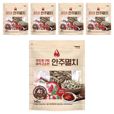 바다원 구운 안주 멸치 + 고추장 세트 140g, 5개