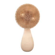 MUNICHI 沐尼黑 親膚磁珠潔面儀 食品級矽膠/ABS/磁珠 IPX7防水 帶磁吸充電底座, 奶茶杏