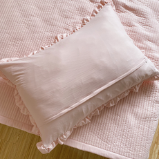 沐慕家居 水洗棉裙邊枕套