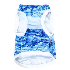 小小毛孩 寵物涼感冰絲背心 冰川印花 冰鎮視覺效果, S 小型犬, 1件