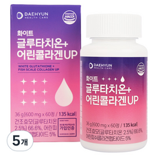 대현에벤에셀 화이트 글루타치온 + 어린콜라겐UP, 5개, 60정