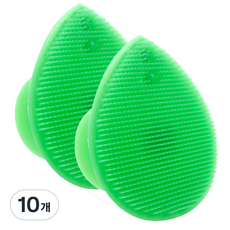 피부사랑 실리콘 클렌징 패드, 그린, 10개