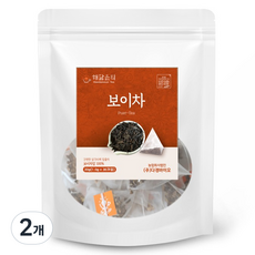 Haedameun Tea PLA三角茶包普洱茶, 2個, 30入, 1g