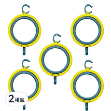 씨로이 구김제로 잡화걸이 5p, 네이비, 2세트