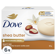 Dove 多芬 乳木果油美膚潔膚皂, 90g, 6入