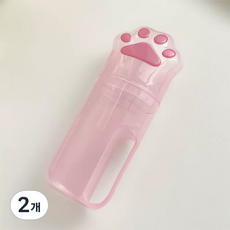 아우라팸 狗狗腳掌旅行用便攜式牙刷盒, 粉紅色, 2個