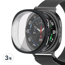 루아러블 갤럭시워치 TPU 액정보호 풀커버 케이스, 블랙, 3개