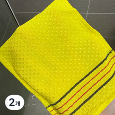 Pure Room 高級去角質巾, 黃色, 2個, 5入