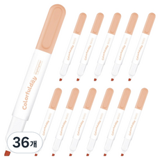 모나미 칼라풀데이 형광펜, 살몬누드, 36개