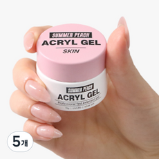 Danji Nail Shop 夏季桃子丙烯酸凝膠 15g, 皮膚, 5個