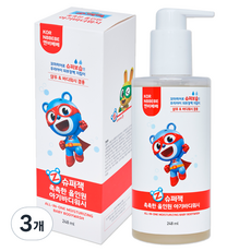 엔비베베 슈퍼잭 촉촉한 올인원 아기바디워시, 3개, 248ml