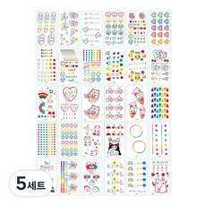cinnamon girl 兒童彩色紋身貼紙 30入組, 5組, N款