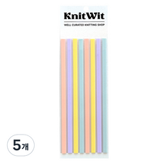 니트위트 뜨개 도안 하이라이터 롱 인덱스 스티커 파스텔 8종 x 20p 세트, 5개