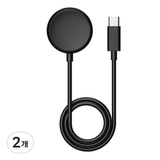 루아러블 갤럭시워치 충전기 케이블 무선 충전 충전독 USB-C타입, 블랙, 2개 블랙, 2개