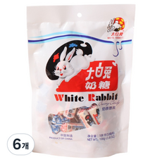흰토끼사탕 따바이투 캔디, 108g, 6개
