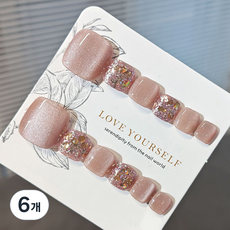 ItTem SHOP 磁吸凝膠腳部美甲片, 水滴之美, 6個