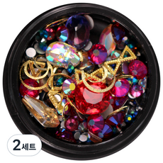 BABLIE NV Kidult 藝術罐14號 極光混合飾品美甲鑽, NK18014(極光), 2個
