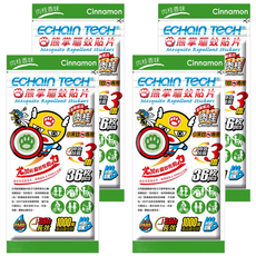 ECHain TeCH 熊掌超人 PMD驅蚊貼片 肉桂香味 36枚, 4包