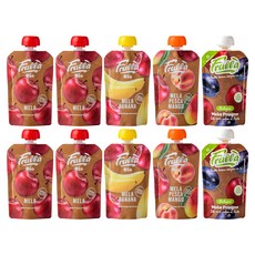 孩童新鮮水果泥 蘋果口味 100g 2包+蘋果&香蕉口味 100g+蘋果&水蜜桃&芒果口味 100g+蘋果&李子口味 100g組, 2組