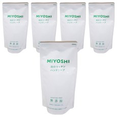 MIYOSHI 玉之肌 無添加廚房泡沫洗手乳補充包, 220ml, 無香料, 無色素, 5件