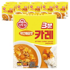 오뚜기3분 카레 약간매운맛, 200g, 12개