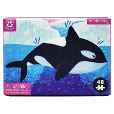 mudpuppy 迷你拼圖 逆戟鯨 Set 48片, 再生材料, 1盒