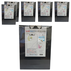 新款多功能透明直式A3板夾, 混合顏色, 6個