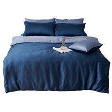戀家小舖 60支素色天絲 永恆系列 雙人兩用被套, 銀河藍