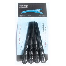 바다가 퍼펙트 헤어 클립 4p, 블랙, 1개 블랙, 1개