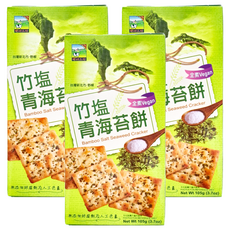 時材工坊 竹鹽青海苔餅, 105g, 3盒