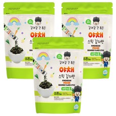 KIMDAEGAM 兒童海苔酥 蔬菜味, 3袋, 150g