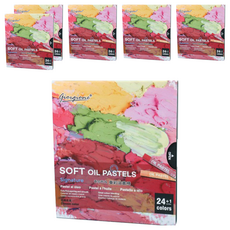 giorgione 柔軟高級型油畫棒, 24色, 6個