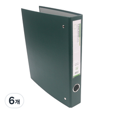 알파 합지 D링 바인더 KD-301 A4 3공 3cm 200매, 녹색, 6개