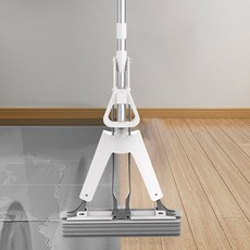 THE ZAKKA 基本款吸水紙漿清潔拖把 + 灰色拖布墊3入組, 1套