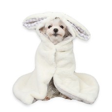 ITS DOG 小狗 兔子 斗篷 連帽毯子, 象牙