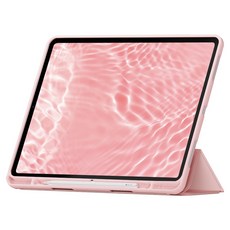 SINJIMORU 可收納Apple Pencil的iPad智慧保護殼, 粉沙色, 1個