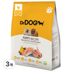 닥터독 강아지 기능성 사료 30p, 퍼피, 1.5kg, 3개