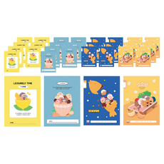 DADA 花生家族 1-2年級通用 17行窄版國小筆記本 2款 x 5入組, 混合色, 3套