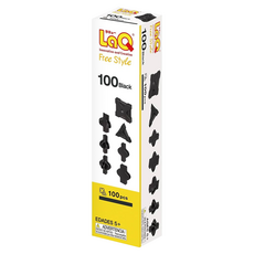 LaQ 意秋 任意變 益智玩具 補充包 黑色 100片, 1盒