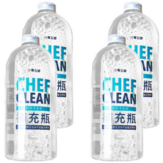 CHEF CLEAN 淨毒五郎 蔬果清潔劑補充罐, 1L, 4瓶