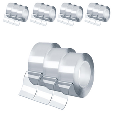 ender 超強力壓克力泡棉奈米矽膠透明凝膠雙面膠帶 30mm x 5m, 透明, 15個