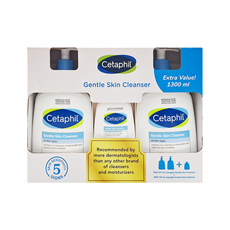 Cetaphil 舒特膚 溫和潔膚乳組 591ml x 2 + 118ml, 1.3L, 1組