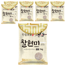 한음미가 찰현미 찹쌀현미, 1kg, 6개